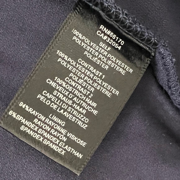 Anthropologie navy blue Feathered Fringe lace sleeveless Top by Greylin size S - Picture 9 of 11